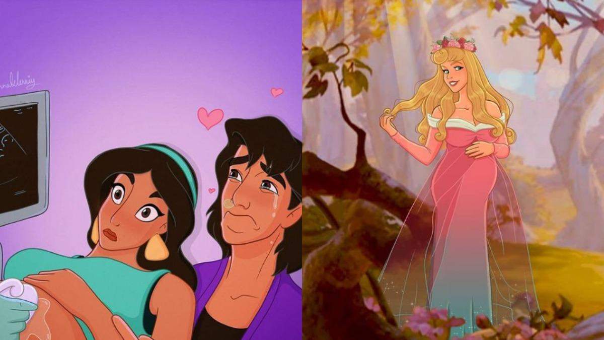 Художниця розповідає про свою вагітність через принцес Disney: фото Художниця розповідає про свою вагітність через принцес Disney: фото