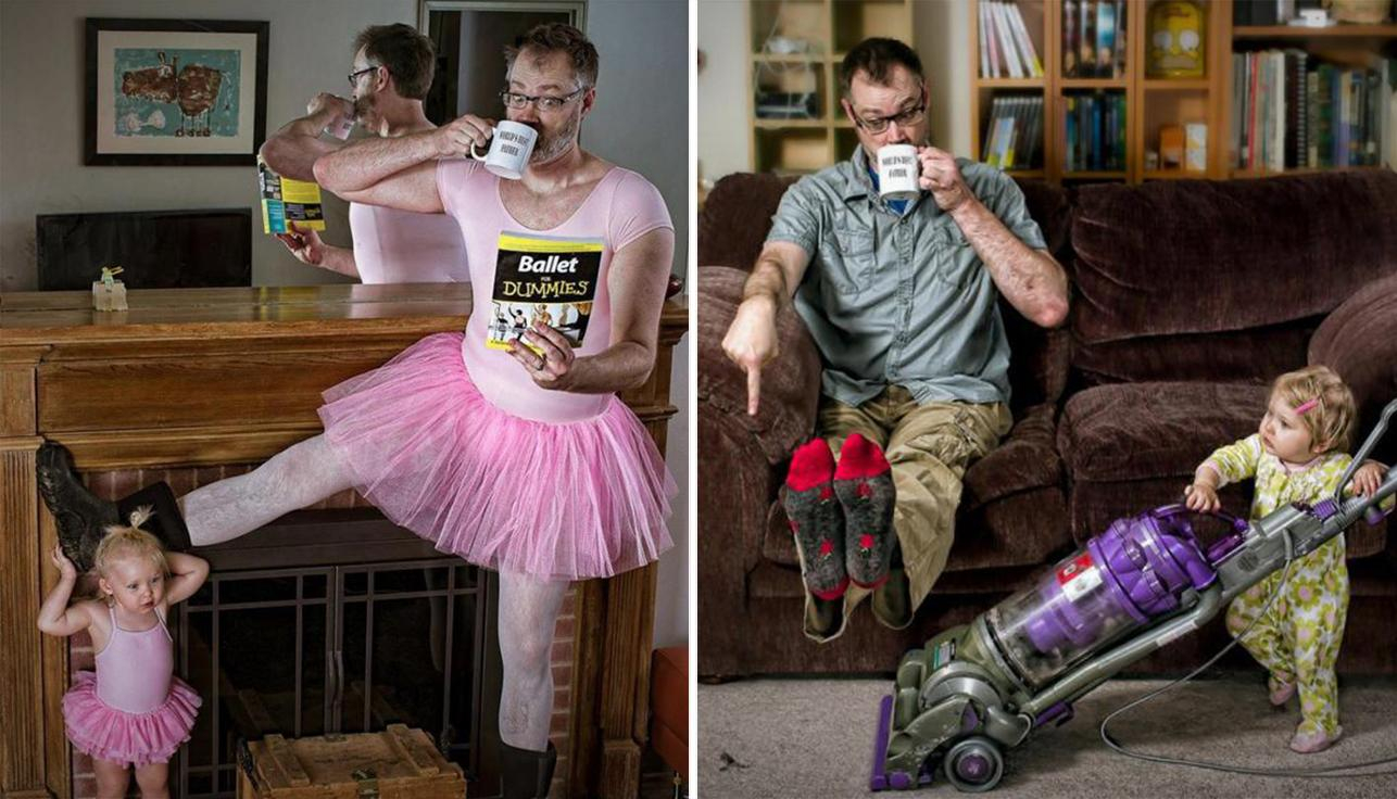 Почему не стоит оставлять ребенка наедине с папой: забавные фото