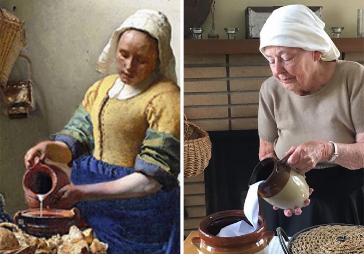  Дочь и ее 83-летняя мама воссоздали известные картины
