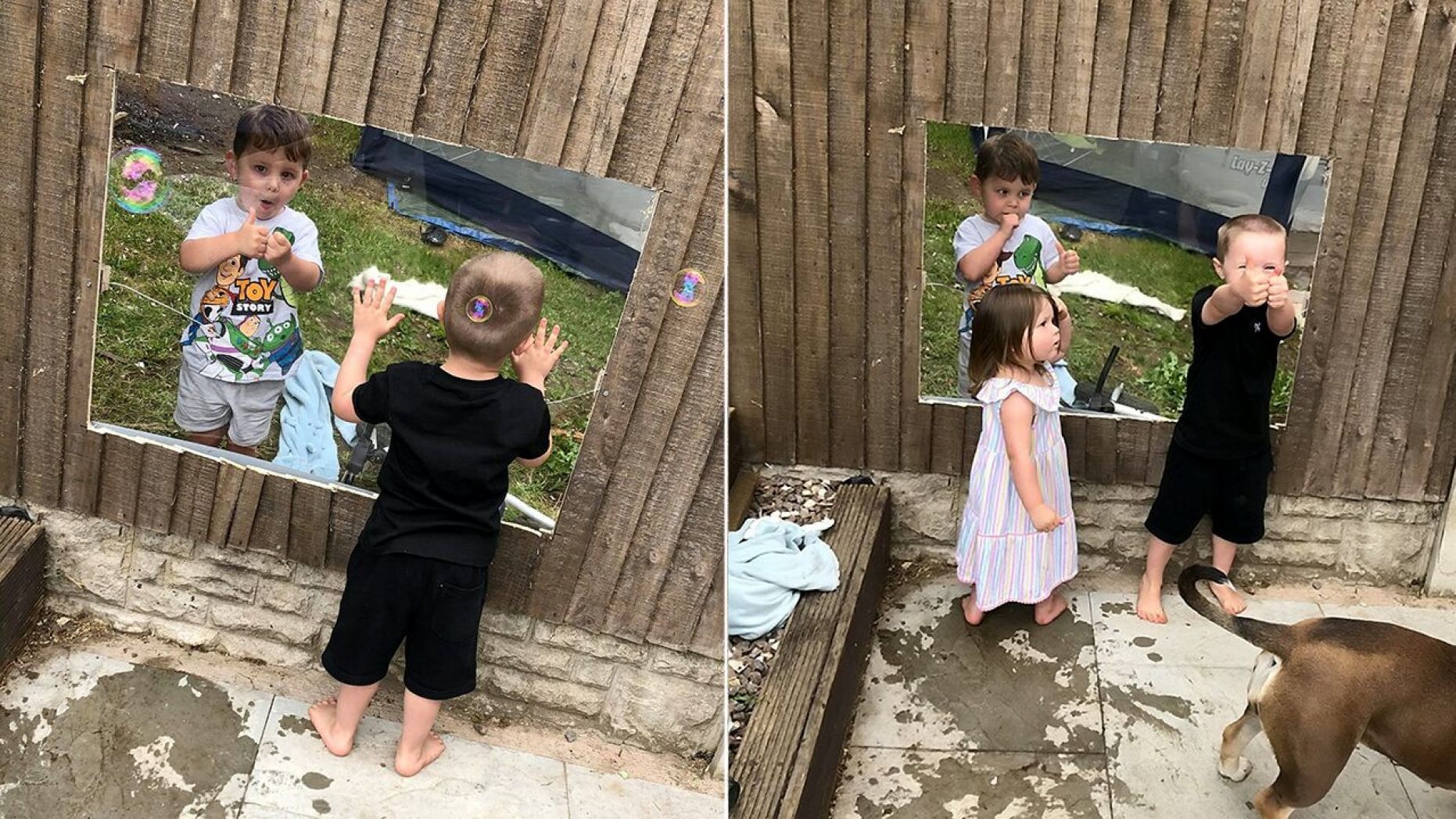 Мами купили прозорий паркан, щоб їхні діти могли грати разом