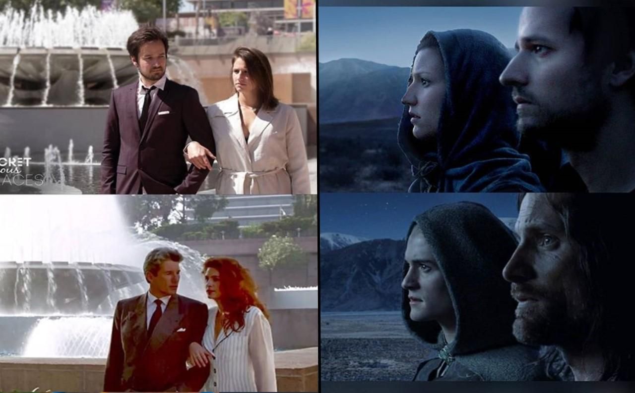 Пара воспроизводит кадры из фильмов и сериалов Пара воспроизводит кадры из фильмов и сериалов