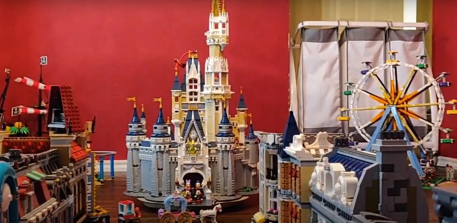 Папа построил миниатюрную версию Диснейленда из Lego