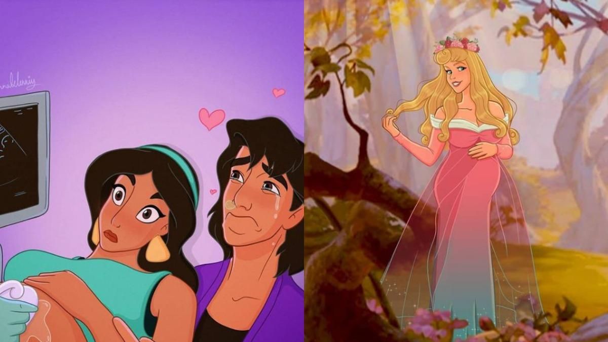 Художница рассказывает о своей беременности через принцесс Disney Художница рассказывает о своей беременности через принцесс Disney