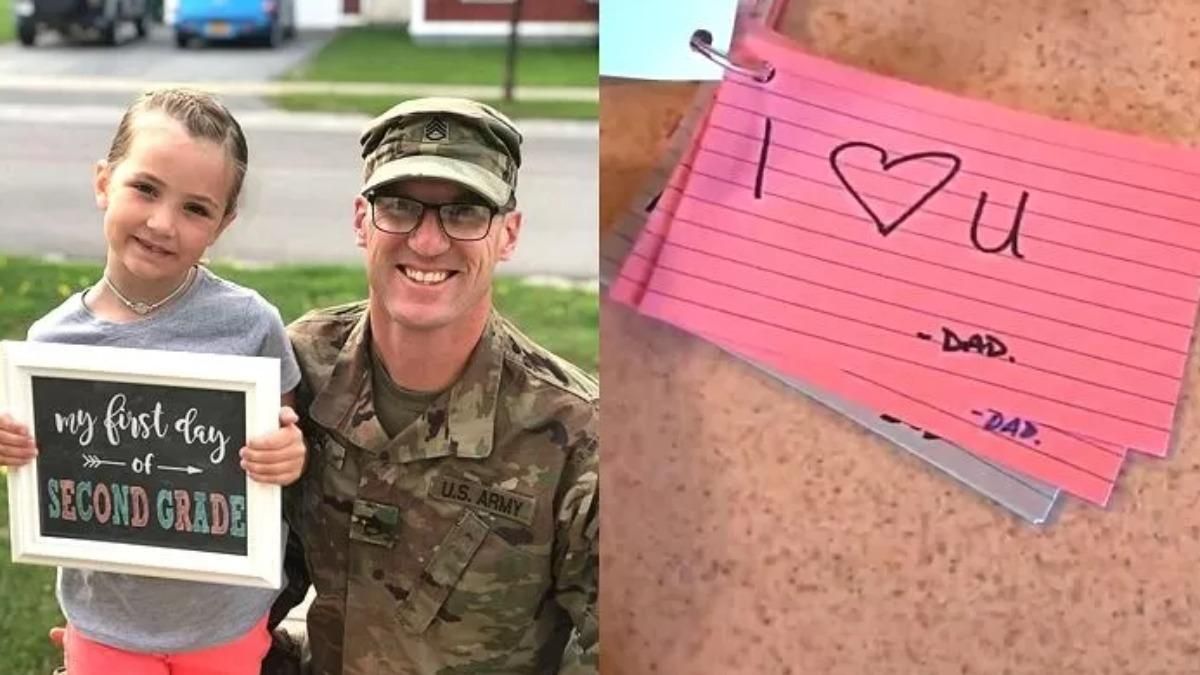 Тато залишив послання для доньки на час військової служби: відео