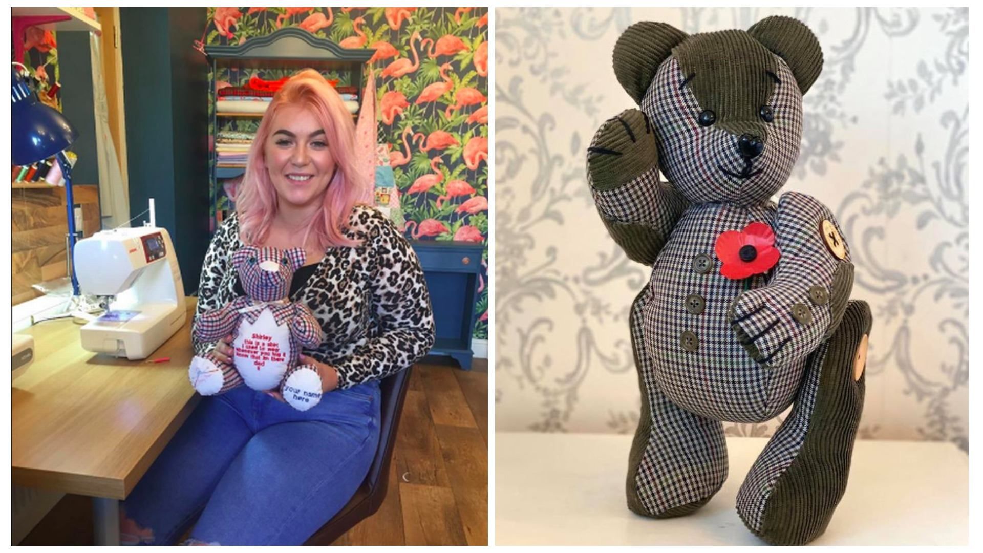 Британка шьет игрушку с любимой одежды тех, кто отошел в вечность Британка шьет игрушку с любимой одежды тех, кто отошел в вечность