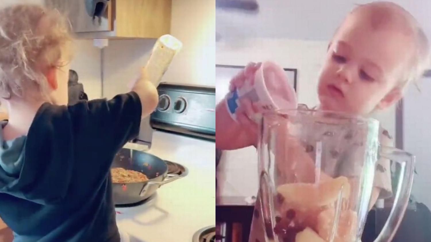 В 3 года мальчик сам может приготовить ужин себе и семье: видео