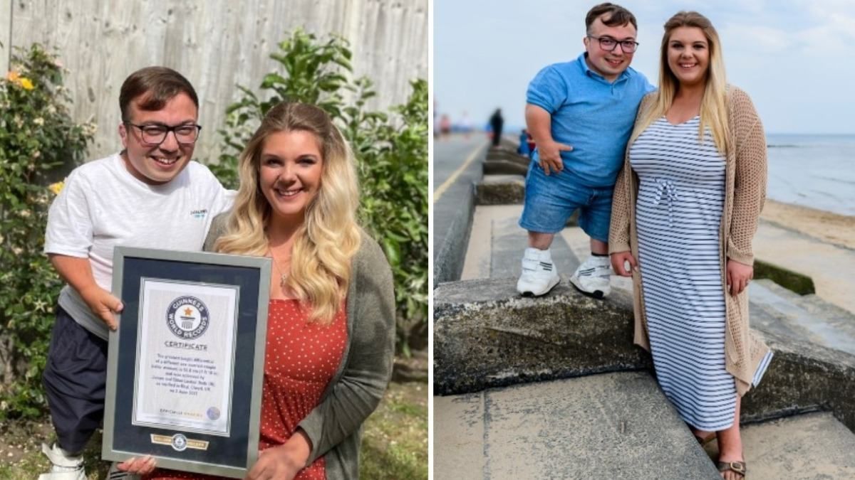 Пара установила мировой рекорд Гиннеса с наибольшей разницей в росте: видео Пара установила мировой рекорд Гиннеса с наибольшей разницей в росте: видео