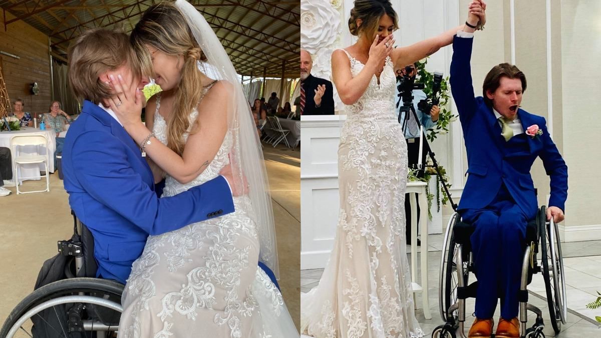 Парализован жених встал с коляски для первого танца: видео Парализован жених встал с коляски для первого танца: видео