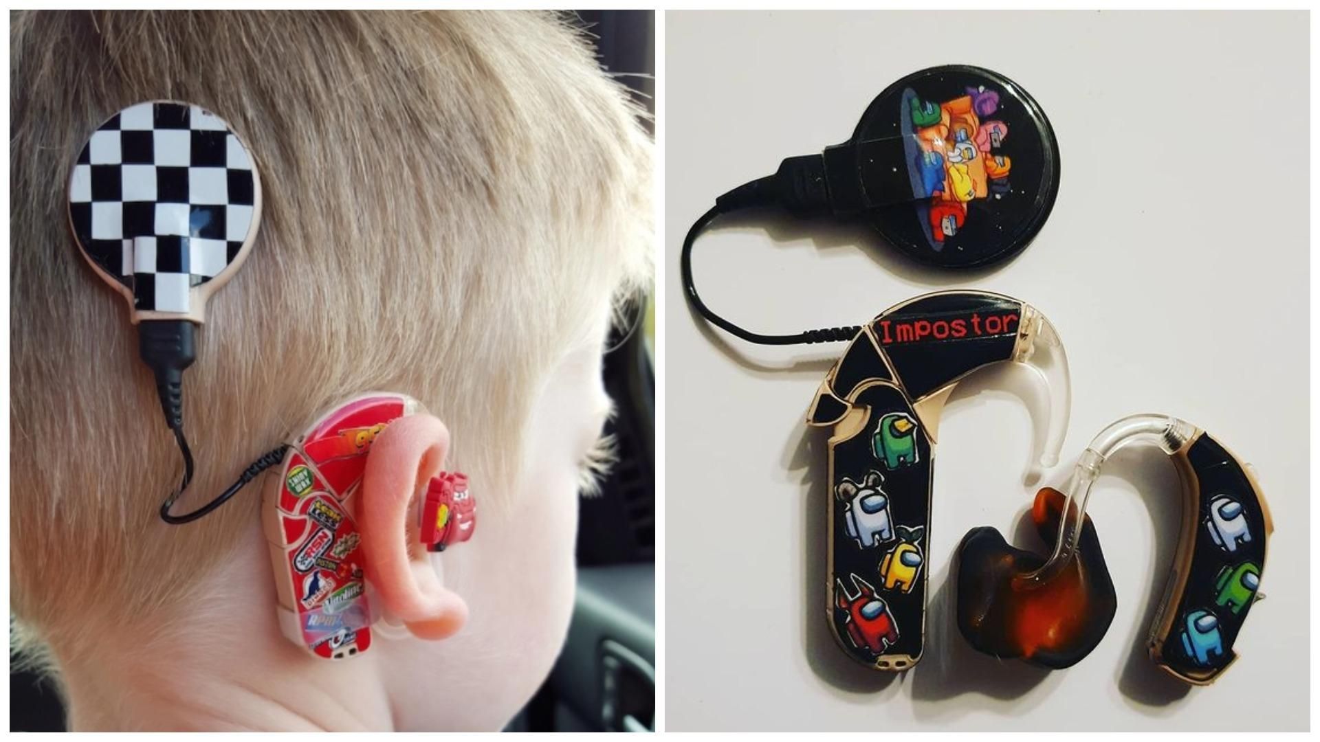 Находчивая женщина заставила чувствовать себя крутыми детей, которые носят слуховые аппараты