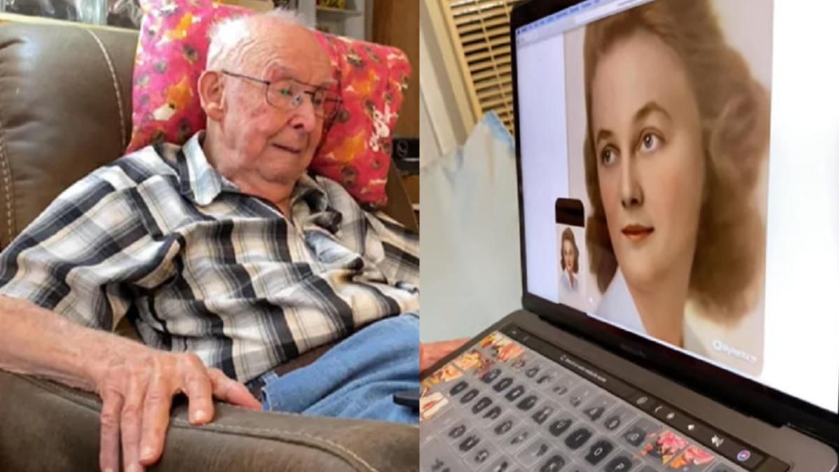 Внучка "оживила" фото бабушки: видео трогательной реакции дедушки на молодую жену - Семья