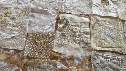 Женщина создала для себя невероятный свадебный наряд из лоскутков платьев своих знакомых: фото