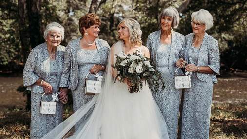 Невеста выбрала своих бабушек для ролей свадебных подружек: волшебные фото